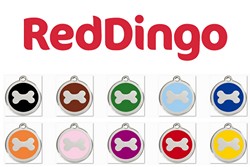 Red Dingo rvs rond - Bone (1BN)     Reddingo - Hondenpenning - Kattenpenning